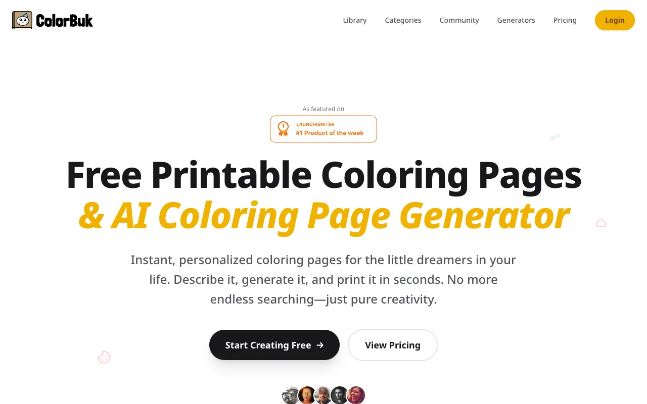 ColorBuk homepage preview